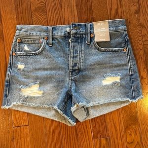 NWT Madewell relaxed denim shorts, Size 25